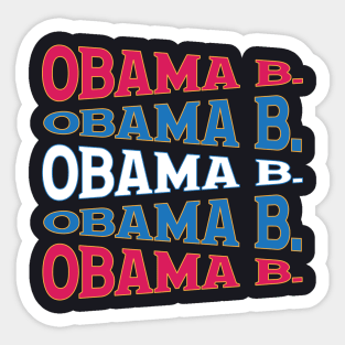 NATIONAL TEXT ART USA OBAMA Sticker
